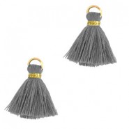 Ibiza style Tassel 1.5cm Gold-anthracite